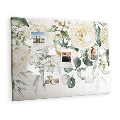 Quadro de aviso de cortiça Flores