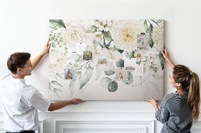 Quadro de aviso de cortiça Flores