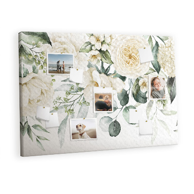 Quadro de aviso de cortiça Flores