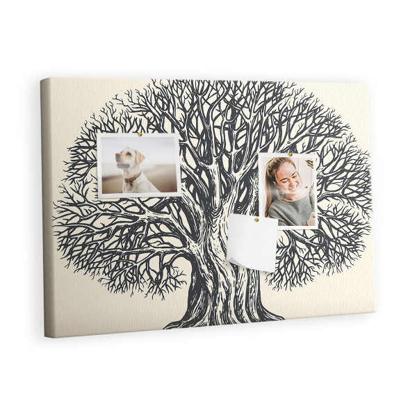 Quadro de aviso de cortiça Natureza de grandes árvores