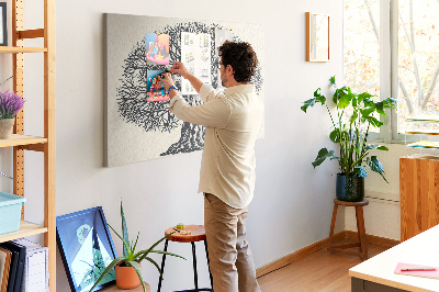 Quadro de aviso de cortiça Natureza de grandes árvores