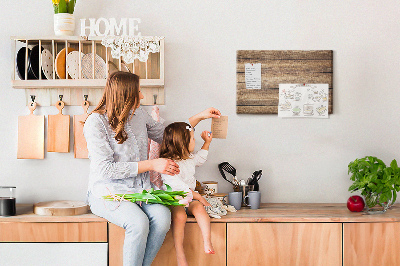 Quadro em cortiça Tábuas de madeira