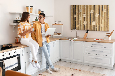 Quadro em cortiça Palitos de bambu