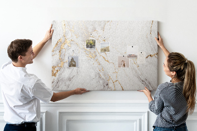Quadro de aviso de cortiça Mármore decorativo