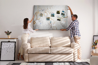 Quadro de aviso de cortiça Mármore decorativo