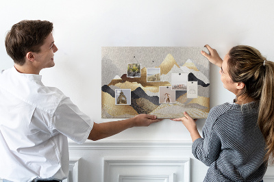 Quadro em cortiça Abstração de montanhas