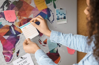 Quadro de aviso de cortiça Triângulos abstratos