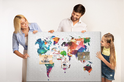 Quadro de aviso de cortiça Triângulos abstratos