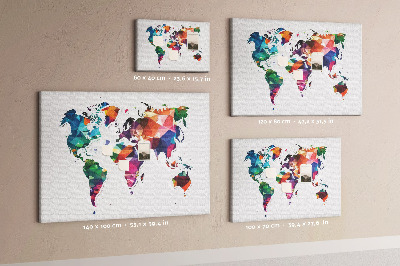 Quadro de aviso de cortiça Triângulos abstratos