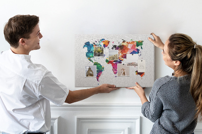 Quadro de aviso de cortiça Triângulos abstratos