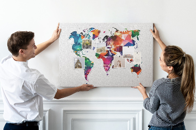 Quadro de aviso de cortiça Triângulos abstratos