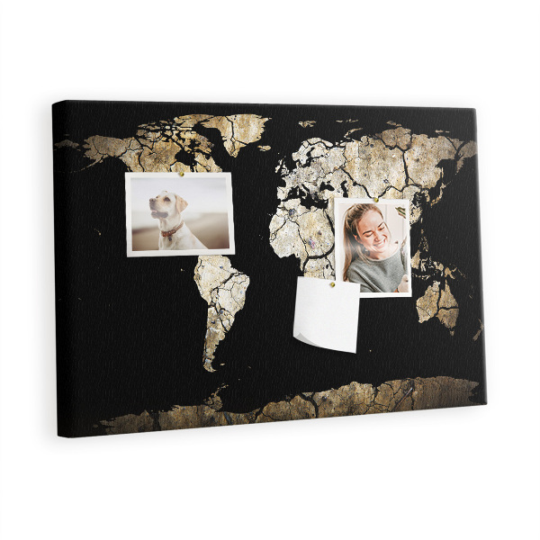 Quadro em cortiça Mapa seco e rachado