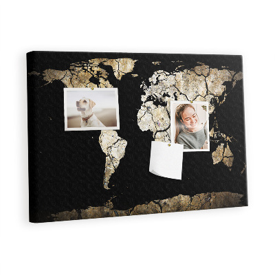 Quadro em cortiça Mapa seco e rachado