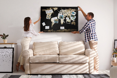 Quadro em cortiça Mapa seco e rachado