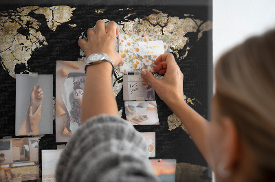 Quadro em cortiça Mapa seco e rachado