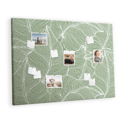 Painel em cortiça Padrão de folhas da natureza