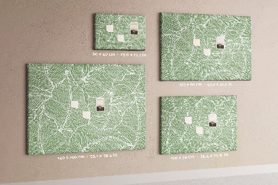 Painel em cortiça Padrão de folhas da natureza