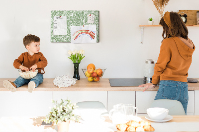 Painel em cortiça Padrão de folhas da natureza