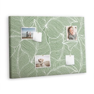 Painel em cortiça Padrão de folhas da natureza