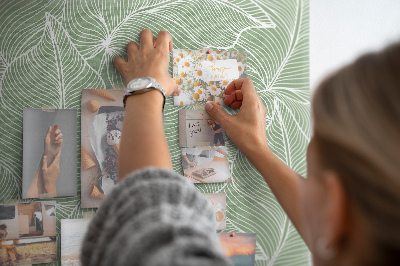 Painel em cortiça Padrão de folhas da natureza