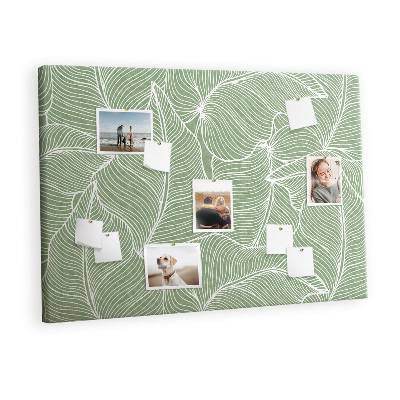 Painel em cortiça Padrão de folhas da natureza