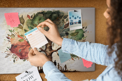 Quadro de aviso de cortiça Árvore genealógica