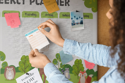 Quadro em cortiça Planejador escolar