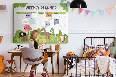 Quadro em cortiça Planejador escolar