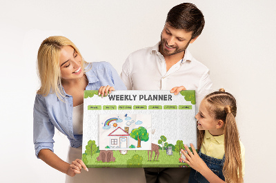 Quadro em cortiça Planejador escolar