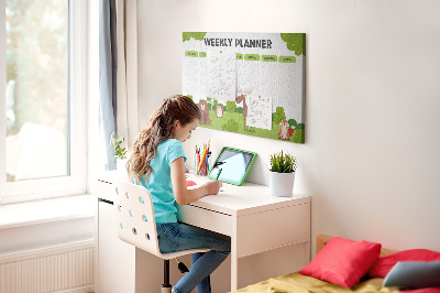 Quadro em cortiça Planejador escolar