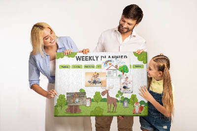 Quadro em cortiça Planejador escolar