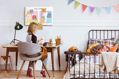 Painel em cortiça Planejador semanal