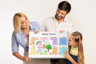 Painel em cortiça Planejador semanal