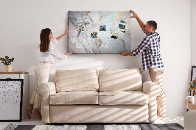 Quadro de aviso de cortiça Mármore