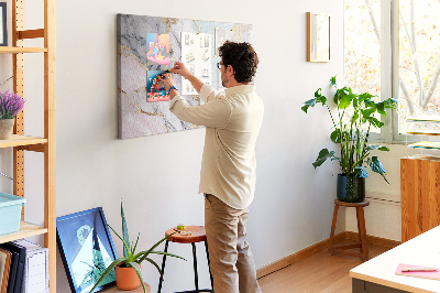 Quadro de aviso de cortiça Mármore