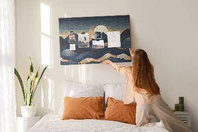 Quadro em cortiça Paisagem do pôr do sol