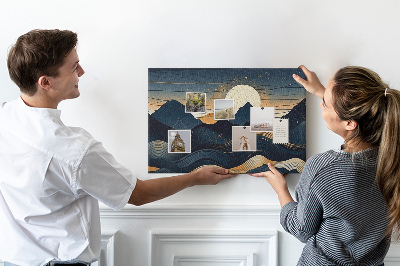 Quadro em cortiça Paisagem do pôr do sol