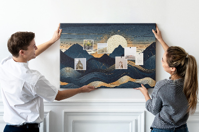 Quadro em cortiça Paisagem do pôr do sol