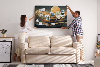 Painel em cortiça Paisagem abstrata