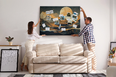 Painel em cortiça Paisagem abstrata