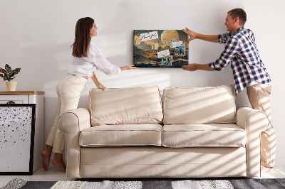 Painel em cortiça Paisagem abstrata