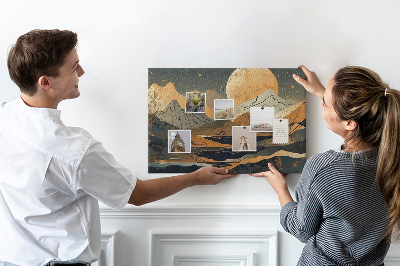 Painel em cortiça Paisagem abstrata