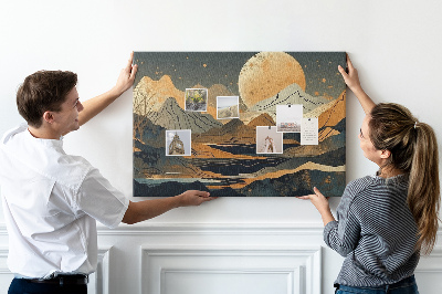 Painel em cortiça Paisagem abstrata