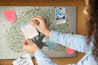 Quadro de aviso de cortiça Natureza de grandes árvores