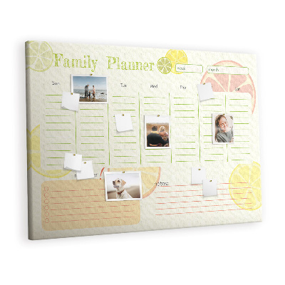 Quadro em cortiça Planejador familiar