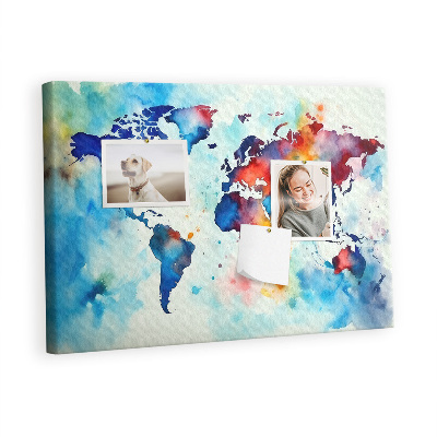 Quadro em cortiça Mapa pintado