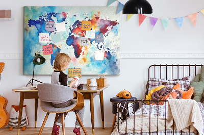 Quadro em cortiça Mapa pintado