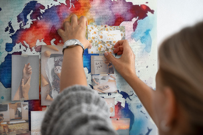 Quadro em cortiça Mapa pintado