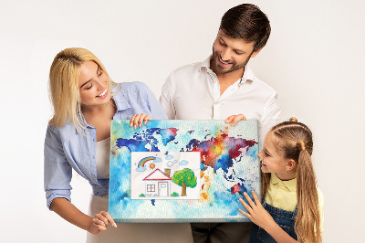 Quadro em cortiça Mapa pintado