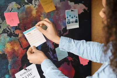 Painel em cortiça Mapa abstrato